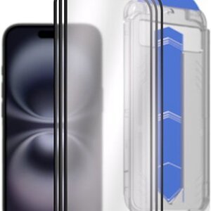 AlzaGuard 2.5D Glass EasyFit DustFree na iPhone 16 – 3 ks v balení s aplikátorom