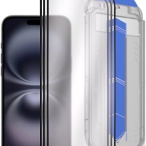 AlzaGuard 2.5D Glass EasyFit DustFree na iPhone 16 Plus – 3 ks v balení s aplikátorom
