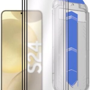 AlzaGuard 2.5D Glass EasyFit DustFree na Samsung Galaxy S24 – 3 ks v balení s aplikátorom
