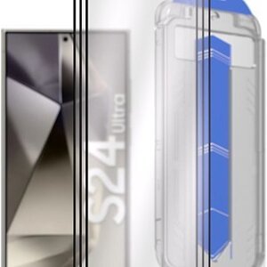 AlzaGuard 2.5D Glass EasyFit DustFree na Samsung Galaxy S24 Ultra – 3 ks v balení s aplikátorom