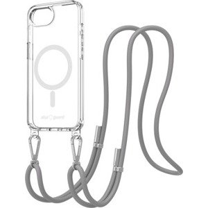 AlzaGuard Luxe Detach Lanyard Case Compatible with MagSafe for iPhone 16e sivý