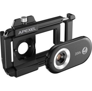 Apexel 200X Microscope Lens with LED Light & UV Light