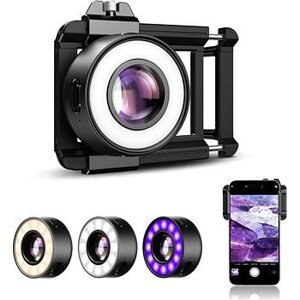 Apexel HD 120X Jewelry Macro Lens with LED Light & UV Light for Phone