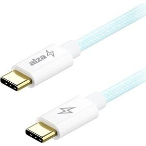 AlzaPower CompactCore USB-C to USB-C 2.0, 100 W, 1 m – svetlomodrý
