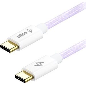 AlzaPower CompactCore USB-C to USB-C 2.0, 100 W, 1 m – fialový