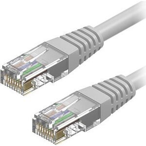 AlzaPower Patch CAT6 UTP 1 m sivý