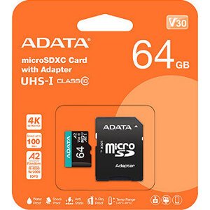 ADATA MicroSDXC 64 GB Premier Pro + SD adaptér