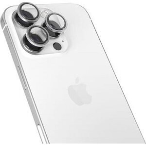 Epico hliníkové ochranné sklo na šošovky fotoaparátu pre iPhone 16 Pro/16 Pro Max – biely titán