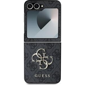 Guess PU 4G Metal Logo Zadní Kryt pro Samsung Galaxy Z Flip6 Grey