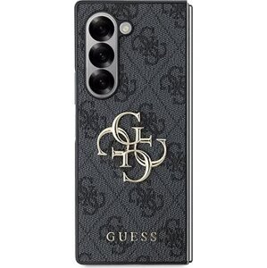 Guess PU 4G Metal Logo Zadní Kryt pro Samsung Galaxy Z Fold6 Grey