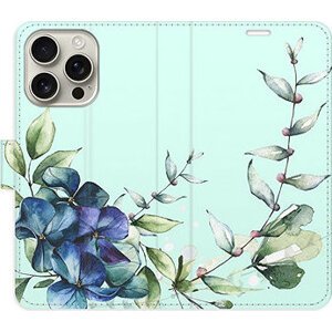iSaprio Flip puzdro Blue Flowers pre iPhone 16 Pro