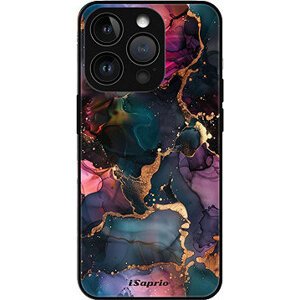 iSaprio Lesklé pouzdro Dark Marble 10 - iPhone 15 Pro