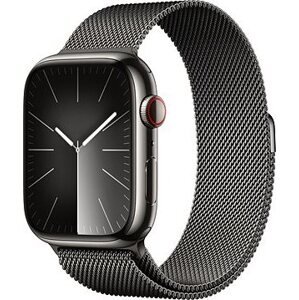 Apple Watch Series 9 45 mm Cellular Grafitovo sivý nerez s grafitovo sivým milánskym ťahom