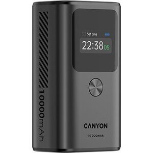 Canyon PB-130, 10000 mAh, PD 30 W, TFT displej, dark grey