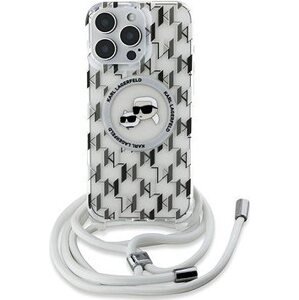 Karl Lagerfeld IML Monogram Crossbody K&CH Heads MagSafe Zadný Kryt na iPhone 16 Pro Max Transparent