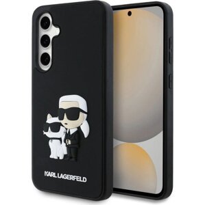 Karl Lagerfeld 3D Rubber Karl and Choupette Zadný Kryt na Samsung Galaxy S24 FE Black