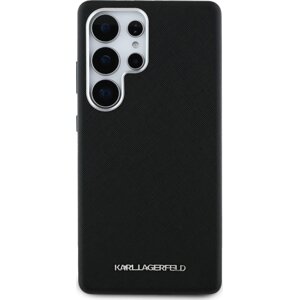 Karl Lagerfeld PU Saffiano Metal Logo and Frame Zadní Kryt pro Samsung Galaxy S25 Ultra Black