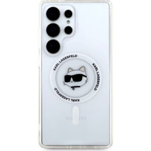 Karl Lagerfeld IML Choupette Head MagSafe Zadní Kryt pro Samsung Galaxy S25 Ultra Transparent