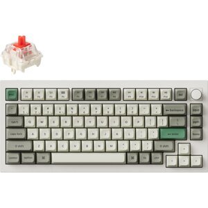 Keychron Q1 Max Swappable RGB Backlight Red Switch Knob Version – White, US