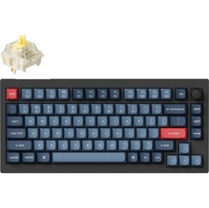 Keychron V1 Max Swappable RGB Backlight Banana Switch – Black – Knob Version, US