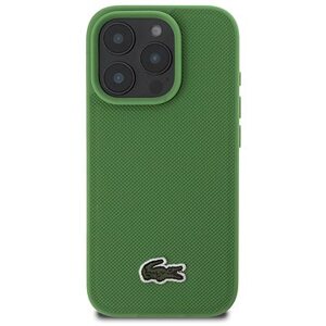 Lacoste Iconic Petit Pique Woven Logo MagSafe Zadný Kryt pre iPhone 16 Pro Max Green