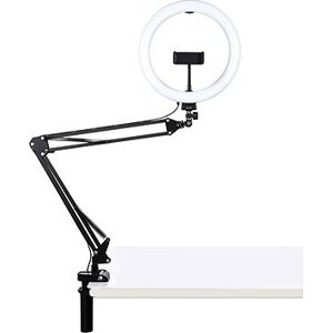 Puluz Selfie Ring kruhové LED svetlo 10", držiak na stôl, čierne
