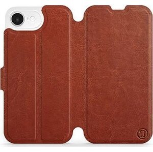Mobiwear flip knižkové pre Apple iPhone 16e - Hnedé