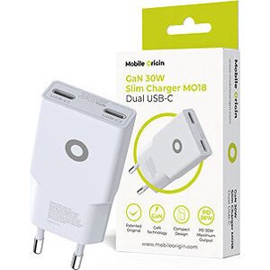 Mobile Origin GaN 30W Slim Charger TÜV MO18 Dual USB-C