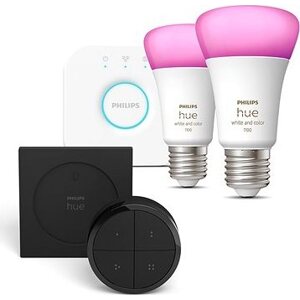 Philips Hue White and Color Ambiance 9 W 1100 E27 malá promo starter súprava + Philips Hue Tap Dial Switc