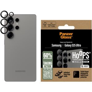 PanzerGlass Hoops Samsung Galaxy S25 Ultra čierne ochranné krúžky na šošovky fotoaparátu