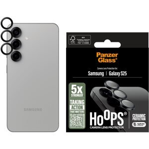 PanzerGlass Hoops Ceramic Samsung Galaxy S25 černé ochranné kroužky pro čočky fotoaparátu