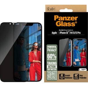 PanzerGlass Privacy Apple iPhone 16e/14/13/13 Pro s instalačním rámečkem