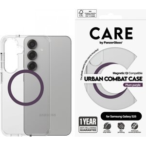 PanzerGlass CARE kryt Samsung Galaxy S25 Urban Combat čirý/fialový QI (Plum Purple)