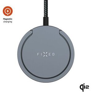 FIXED MagPad Pro 2 s podporou MagSafe Qi2 a stojánkem 15W šedá