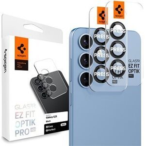 Spigen Glass tR EZ Fit Optik Pro HD 2 Pack Black Samsung Galaxy S 2025