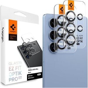 Spigen Glass tR EZ Fit Optik Pro HD 2 Pack Black Samsung Galaxy S 2025 Ultra