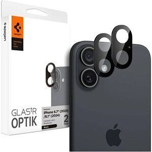 Spigen Glass tR Optik 2 Pack black iPhone 16/16 Plus