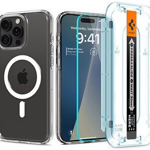 Spigen Ultra Hybrid MagSafe White + Glass tR EZ Fit Pack iPhone 16 Pro Max
