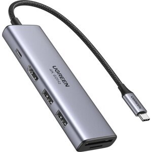 UGREEN 6-in-1 USB-C to HDMI/2× USB 3.0/SD/TF/PD100W