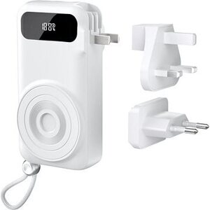 Vention 5-in-1 10 000 mAh Travel Power Bank 22.5 W White LED Display Type