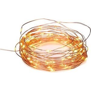 AcaLighting LED dekoračná medená girlanda teplá biela 20 m IP44 vonkajšia