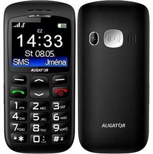 Aligator A670 Senior Black + Stolná nabíjačka