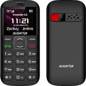 Aligator A720 4G Senior čierny + nabíjací stojanček