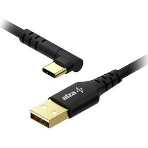 AlzaPower 90AluCore USB-A to USB-C 2.0, 1 m – čierny