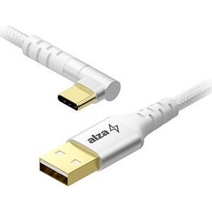 AlzaPower 90AluCore USB-A to USB-C 2.0, 1 m – strieborný