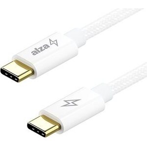 AlzaPower CompactCore USB-C to USB-C 2.0, 100 W, 1 m – biely