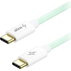 AlzaPower CompactCore USB-C to USB-C 2.0, 100 W, 1 m – svetlozelený