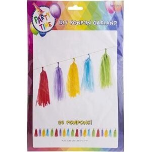 Funnyfashn Girlanda strapce multicolor, dúha farebná 20 ks 420 × 30 cm