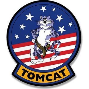 Hybris Production AB Samolepka Top Gun Tomcat 9 cm