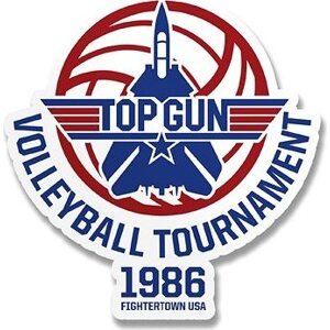 Hybris Production AB Samolepka Top Gun Volleyball Tournament 9 cm